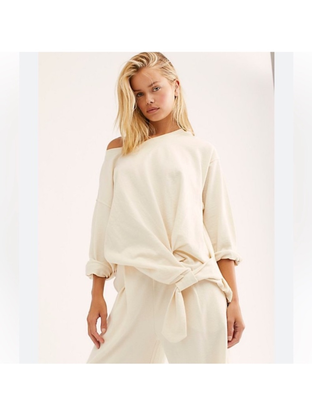 Free People Lax ivory cotton set.